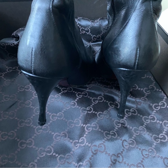 Gucci stiv pelle cuoio black leather boots - Picture 9 of 13